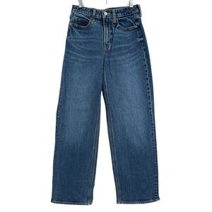 Old Navy Curvy Extra High Rise Wide Leg Jeans Dark Wash Size 0